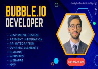 I will develop your website or app in bubble. io