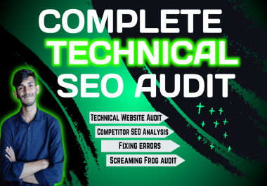 I will provide technical SEO audit,  analysis,  and fix all issues.
