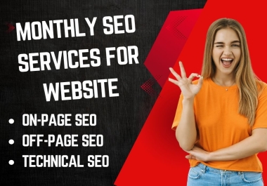 Monthly SEO services website High DA SEO Backlinks