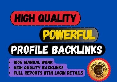 Indexable 300 HQ Authority Profile SEO Backlinks