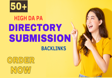 High Quality 50+ Directory Submission Backlinks increase ur Website Ranking