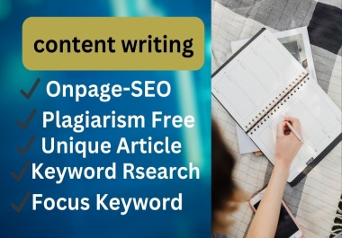 I will write SEO 500-1000 words Optimized article and blogpost