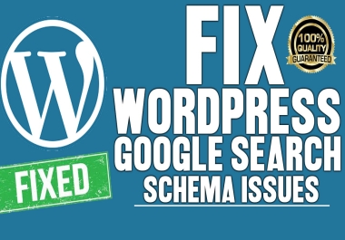 I will fix WordPress google search console errors and schema issues