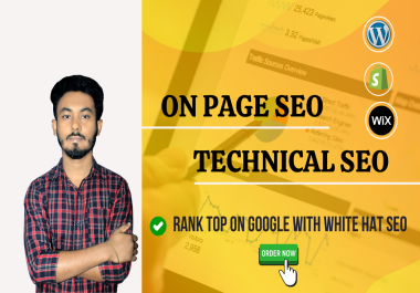 I will do on page SEO and technical service for wordpress,  shopify,  wix websites