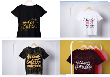 i will design unique,  eye catching typography,  word cloud and vintage T shirt design
