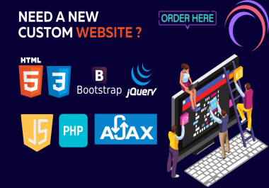I will build custom coding responsive mobile friendly website in HTML,  CSS,  Bootstrap