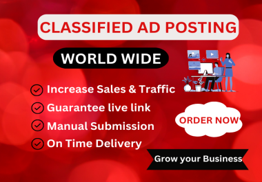 I will provide unique 60 classified ad fully manual method