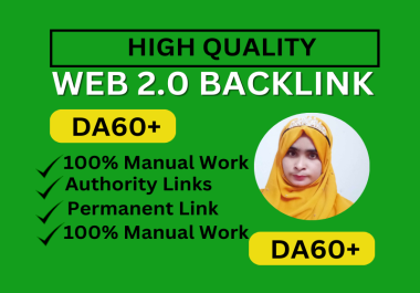 I will manually create 70 web 2.0 Backlinks to high da pa websites