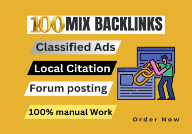 I will do 100 mix backlinks high authority site