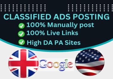 I will provide 60 classified ads posting sites