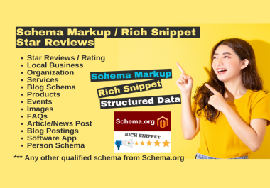 i'll setup advanced schema markup rich snippets and structured data for 3 pages,  post or blog