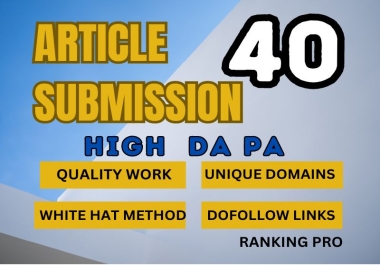 articles submission or backlinks or content writing