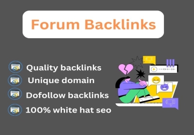 I will provide a unique 60 forum backlink full manual method