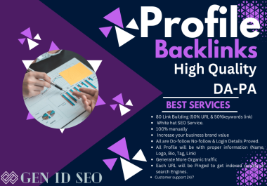100 High DA business Profile backlinks with Dofollow for help your google ranking