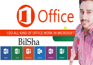 I will do any task on microsoft office word,  powerpoint,  and excel