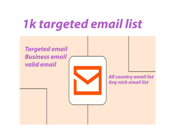 5K Targeted email list for email marketing