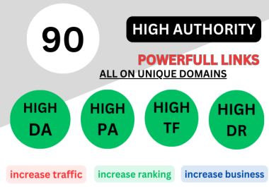I will provide high authority DR 90 plus dofollow backlinks offpage seo