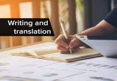 i will do article and blog writing and translation work