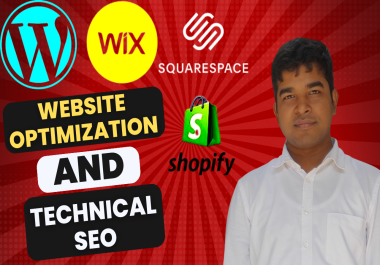 website SEO on Wix,  WordPress,  Shopify,  Squarespace