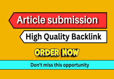110 Article Submission Backlink Service for Improved SEO