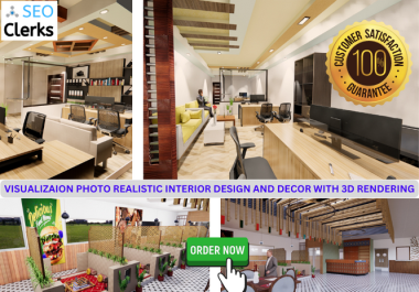 Visualizer Photo realistic Interior Design and Decor with 3d Model Rendering