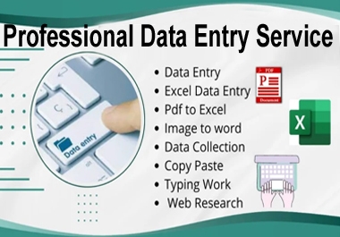 I will be your virtual assistant for data entry,  web research and data mining assistant