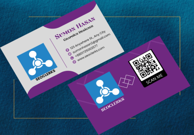 I Will Design Creative Modern Business Card with QR Scan For Your Business