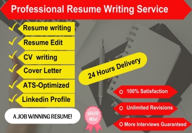 i will write a Professional resume, cv ATS friendly and Linkedin Profile Optimization