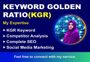 You will get best keyword golden ratio KGR keywords that will help your website rank fast