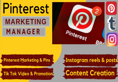 I will setup, optimize and do pinterest marketing,  pins and boards