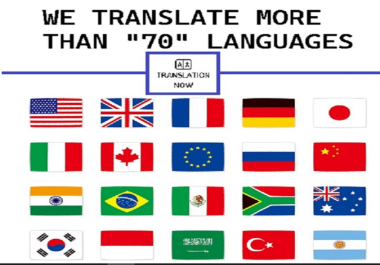 I will translate all of the texts in 70 languages