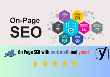 I will provide complete on-page SEO in WordPress with Rank Math and Yoast SEO