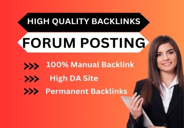 I will do 60 Dofollow HQ Forum Posting SEO Backlinks for Google Ranking