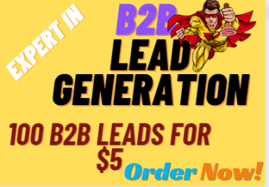 You will get highly b2b targeted lead generation,  web research,  and email list building
