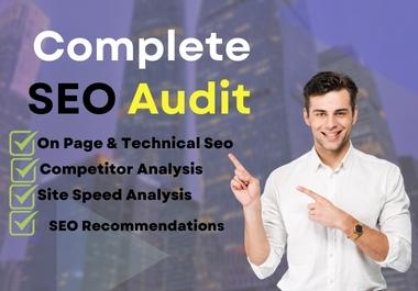 I will provide a complete SEO audit and report deliver for your website