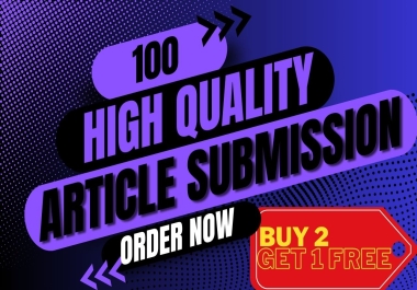 100 High-Quality Article Submission Backlinks