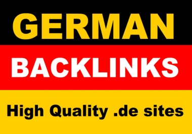 25 Power Full German Backlinks High quality website Good Traffic