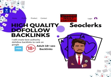 I will create 50 adult site high quality dr dofollow seo backlinks