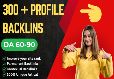 I will build 300 high authority mix seo profile backlinks or web site ranking