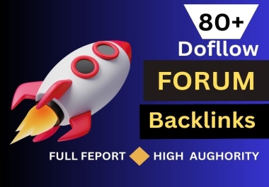 I will do manually 80 unique forum posts and backlinks