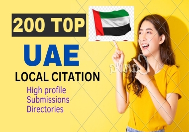 I will do Top 200 UAE Local citations