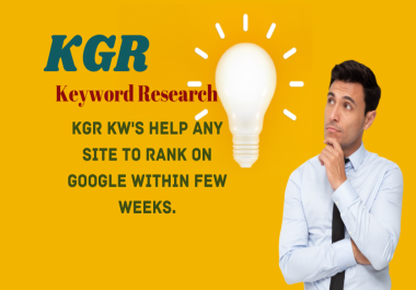 KGR keyword Research service is the best policy for rank to your websites