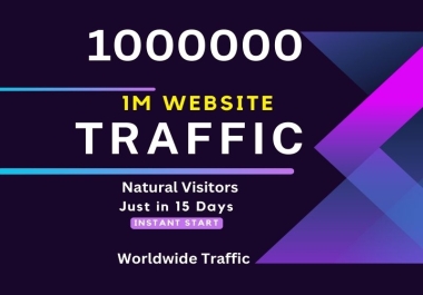 1 Million 1000,000 organic website traffic send to your website from social media