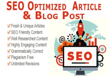I will write 500 words SEO optimized blog post and article