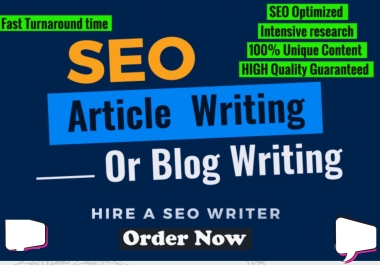 I Will Write 2 x 500 Words High Quality SEO Optimized Article or Blog Post