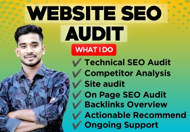 I will provide an Website SEO audit and plan to improve your website rank