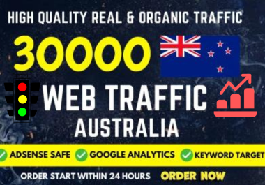 30k Australia Websites traffic,  Real country Targeted Website traffic Boost up your website