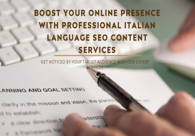 Italian Language SEO Content Services Boost Your Online Presence