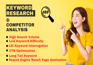 I will do the most accurate keyword research for you.