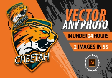 I will do vector tracing,  vectorize,  recreate,  redraw or convert logo to vector in 24hr
